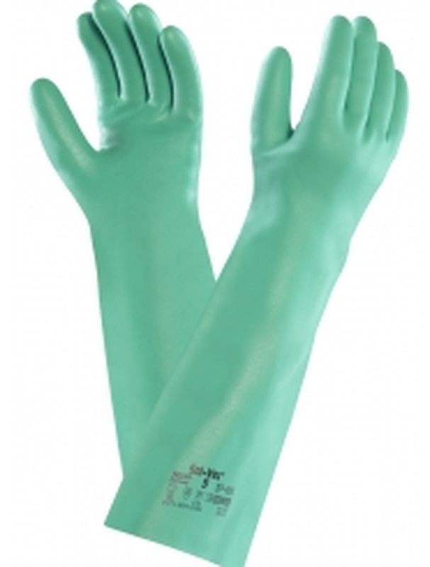 ANSELL-Nitril-Chemikalien-Schutz-Arbeits-Handschuhe, Sol-Vex, Grün