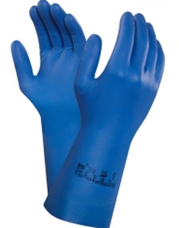ANSELL-Nitril-Chemikalien-Schutz-Arbeits-Handschuhe, Virtex, Blau