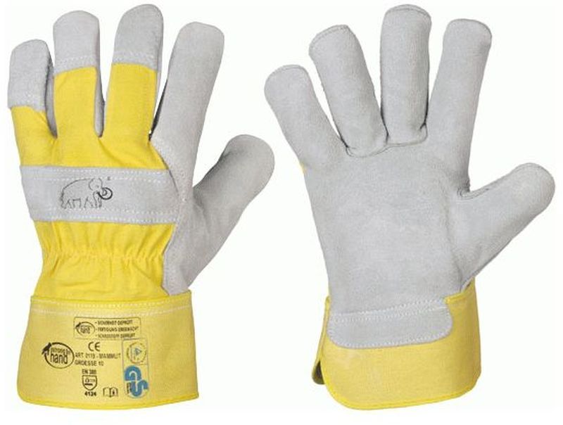 F-STRONGHAND, Rind-Spaltleder-Arbeits-Handschuhe, MAMMUT