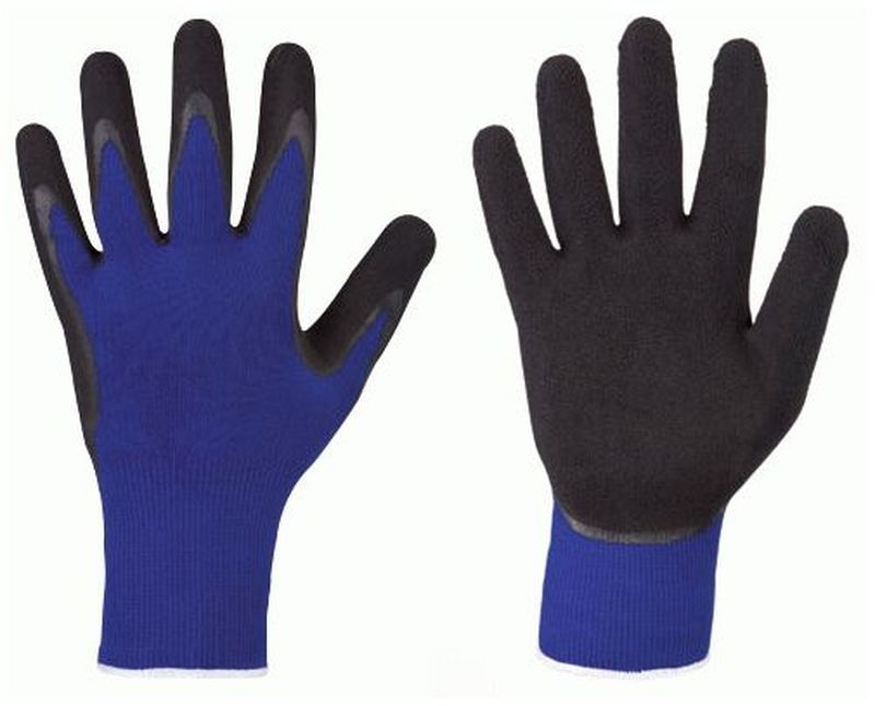 F-STRONGHAND, Strick-Arbeits-Handschuhe, LAFOGRIP, blau/schwarz