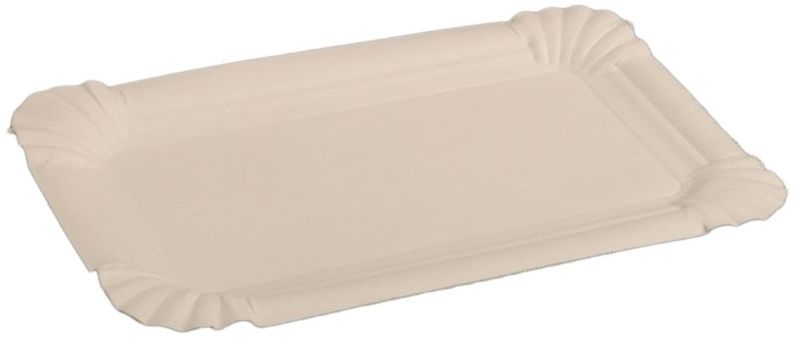 PL-Hygiene, Pappteller, rechteckig, abgerendete Ecken, unbeschichtet