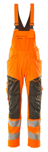 MASCOT-Warnschutz-Latzhose mit Knietaschen, 90 cm, warnorange/dunkelanthrazit