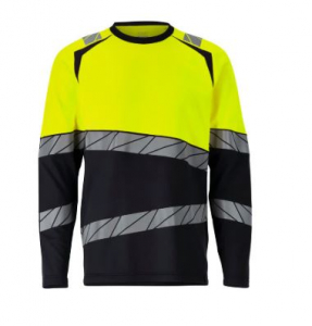 MASCOT� ACCELERATE SAFE Langarmshirt Premium , Schwarz/Gelb