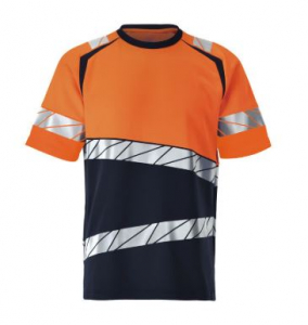 MASCOT� ACCELERATE SAFE T-Shirt Premium , Schwarzblau/Orange