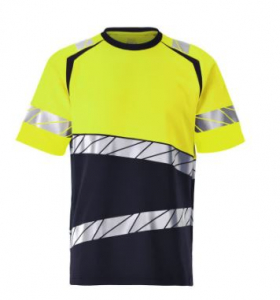 MASCOT� ACCELERATE SAFE T-Shirt Premium , Schwarzblau/Gelb