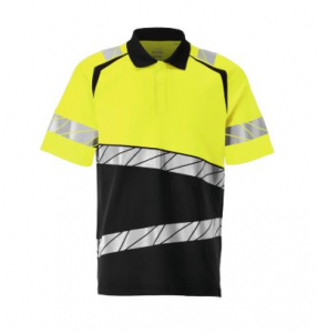 MASCOT� ACCELERATE SAFE Polo-Shirt Premium , Schwarz/Gelb