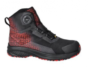 Sicherheitsstiefel S3S, BOA� Fit System, Schwarz/Rot, Weite 10