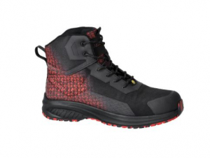 Sicherheitsstiefel S3S, Schn�rsenkel, Schwarz/Rot, Weite 8