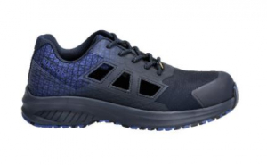 Sicherheitssandale S1PS, Schn�rsenkel, Schwarzblau/Azurblau, Weite 8