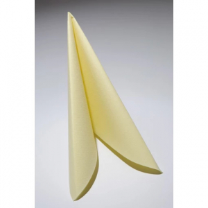 AIRLAID-SERVIETTEN, ivory (gelb), 1/4 Faltung, Karton  20x50 Stck