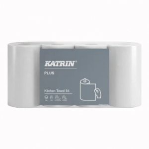 KATRIN KCHENROLLE Plus, weiss, 3-lagig, Karton 7x4 Rollen