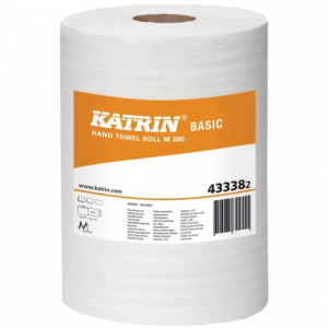 KATRIN-HANDTUCH-ROLLE Basic M300, naturweiss, 1-lagig, Karton   6 Rollen