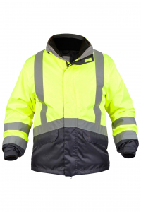 Parka J410171, WARN- & WETTERSCHUTZ, leuchtgelb-marine