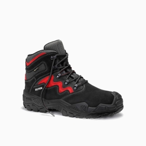 ELTEN Sicherheitsschn�rstiefel, MICK GTX� black-red Mid ESD S3S WR