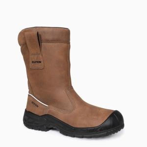 ELTEN Sicherheitsschlupfstiefel (Form C), GAVIN brown High ESD S3S