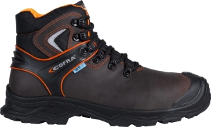 Cofra-CERMIS S7S, HOCHSCHUH NUBUKLEDER BRAUN-SCHWARZ/ORANGER STOFF/APT ZWISCH.