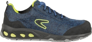 Cofra-REUSED S1PS FO SR, HALBSCHUH GEWEBE BLAU-SCHWARZ/GELBER STOFF/APT ZWISCHENSOHL
