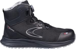 Cofra-FOND ESD S3S HRO SC FO SR, HOCHSCHUH NYLON-MICROFASER SCHWARZ/HELL GRAUER STOFF/FPT/ESD
