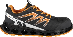 Cofra-FOOTING ESD S3S FO SR, HALBSCHUH MICROFASER-NYLON SCHWARZ/ORANGER STOFF/FPT/ESD