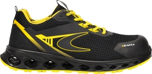 Cofra-GAIT ESD S1 PS FO SR, HALBSCHUH NYLON SCHWARZ/GELBER STOFF/FPT ZWISCHENSOHLE/ESD