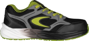 Cofra-STRIVOR ESD S1 PS HRO FO SR, HALBSCHUH NYLON-MICROFASER SCHWARZ-GRAU/GRUNER STOFF/FPT/ESD