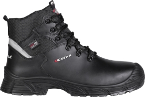 Cofra-WIGAN S7S, HOCHSCHUH LEDER SCHWARZ/SCHWARZER STOFF+MEMBRANE/APT ZWISCH.