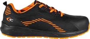 Cofra-DIPS S3S SC FO SR, HALBSCHUH NYLON SCHWARZ-ORANGE/ORANGER STOFF/APT ZWISCHENS.