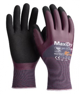 BIG-MaxiDry Elite Nylon-Strickhandschuhe, Farbe: violett/schwarz