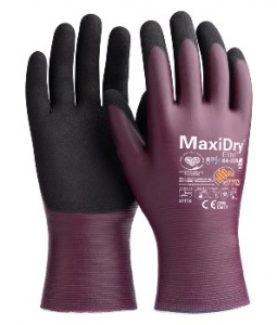 BIG-MaxiDry Elite Nylon-Strickhandschuhe, Farbe: violett/schwarz