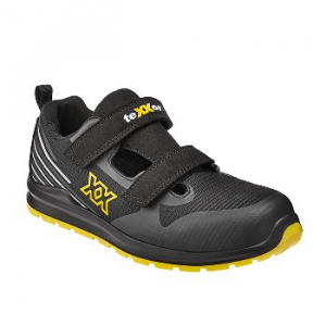 teXXor� S1PS-Sicherheitsklettsandalen, Schwarz/gelb