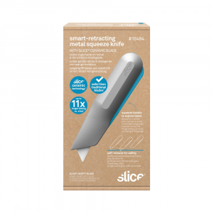 BIG- SLICE-Zangengriffmesser mit Smart Retract- Klingenrückzug, Farbe: silber