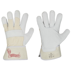 F-*CUT CALCUTTA* STRONGHAND� HANDSCHUHE-LEVEL C, SCHNITTSCHUTZ, RIND-VOLLLEDER, NATUR, CAT 2