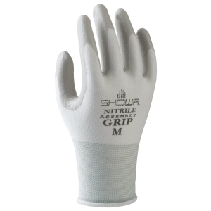 F-*SHOWA 370 WHITE* SHOWA� HANDSCHUHE-NYLON / NITRIL, WEISS, CAT 2