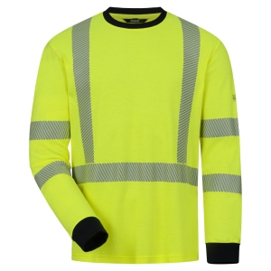 F-*LEOBERT* MULTINORM LANGARM SHIRT, ELYSEE�, WARNSCHUTZ GELB/MARINE