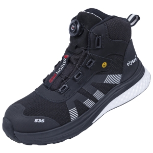 F-*CUSHIONPRO� MAX* STIEFEL S3S-*ELYSEE�* SCHWARZ/ WEI� ABGESETZT EN ISO 20345:2022 + A1:2024 S3S FO SR SC ESD