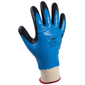 F-*SHOWA 477* SHOWA�  NITRIL FOAM WINTERHANDSCHUHE, POLYESTER, POLYAMID, ACRYL / NITRIL / NITRIL, BLAU / SCHWARZ, CAT 2
