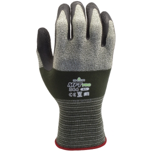F-SHOWA-MFT-PRO344 SHOWA� HANDSCHUHE, MIKROFASER, LATEX, GRAU / SCHWARZ, KAT 2,
