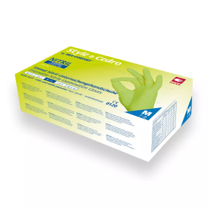 AMPRI-STYLE CEDRO by Med-Comfort Einmal-Nitril-Schutz- und Untersuchungshandschuh, gelb, ungepudert, VE= 10 Boxen á 100 Stück