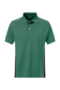 Pionier-Poloshirt mit Kontrast, Mittelgr�n/Schwarz