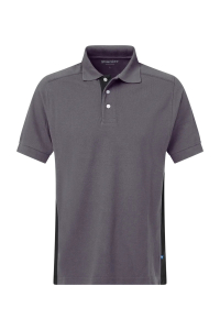 Pionier-Poloshirt mit Kontrast, Dunkelgrau/Schwarz