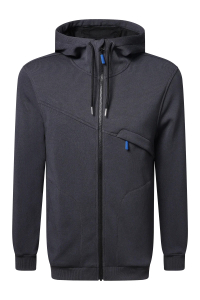 Pionier-Full Zip Hoodie, Dunkelgrau