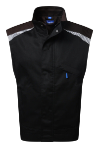 Pionier-PW Essential Weste, Schwarz/Coffee Bean