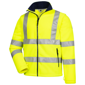 NITRAS-Warn-Fleecejacke MOTION TEX VIZ, neongelb