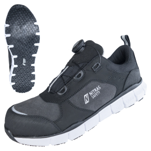 NITRAS SONIC STEP FIT, S3S FO HRO SC SR Sicherheitshalbschuhe, grau / schwarz
