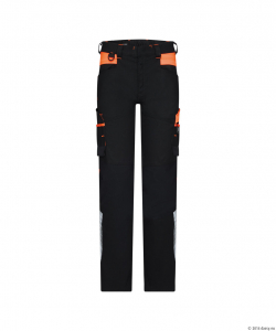DASSY� Hong Kong Stretch-Arbeitshose, schwarz/fluo orange