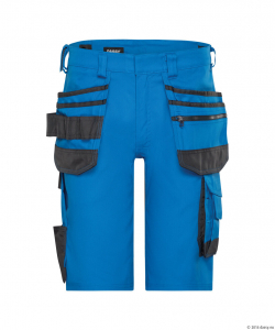 DASSY� Trix Next Stretch-Arbeitsshorts mit Holstertaschen, azurblau/anthrazitgrau