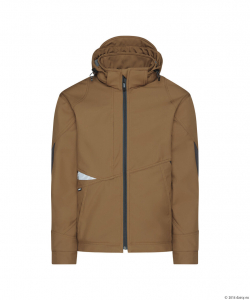 DASSY� Gravity Next Softshell-Jacke, Lehmbraun/Anthrazitgrau