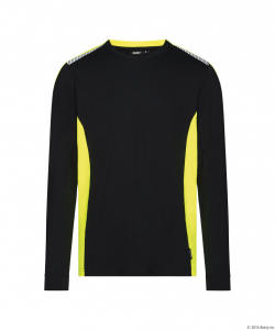 DASSY� Tacoma T-Shirt mit langen �rmeln, schwarz/neongelb