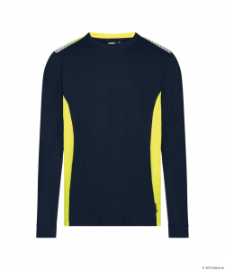 DASSY� Tacoma T-Shirt mit langen �rmeln, nachtblau/neongelb