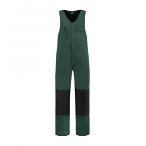 Westenoverall Baumwolle/Polyester, 280g/m, flaschengrn/schwarz